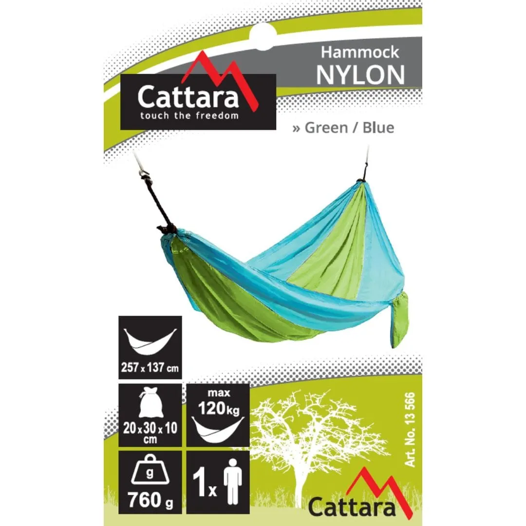 viseća ležaljka (hammock) 275x137 cm zeleno-plava - slika 5