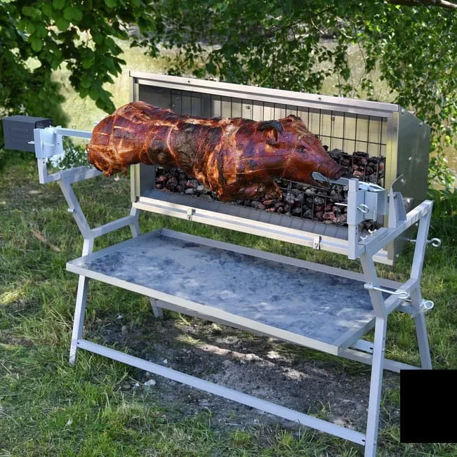 roštilj na ugljen piglet s električnim ražnjem 138 x 96 x 62 cm - slika 2