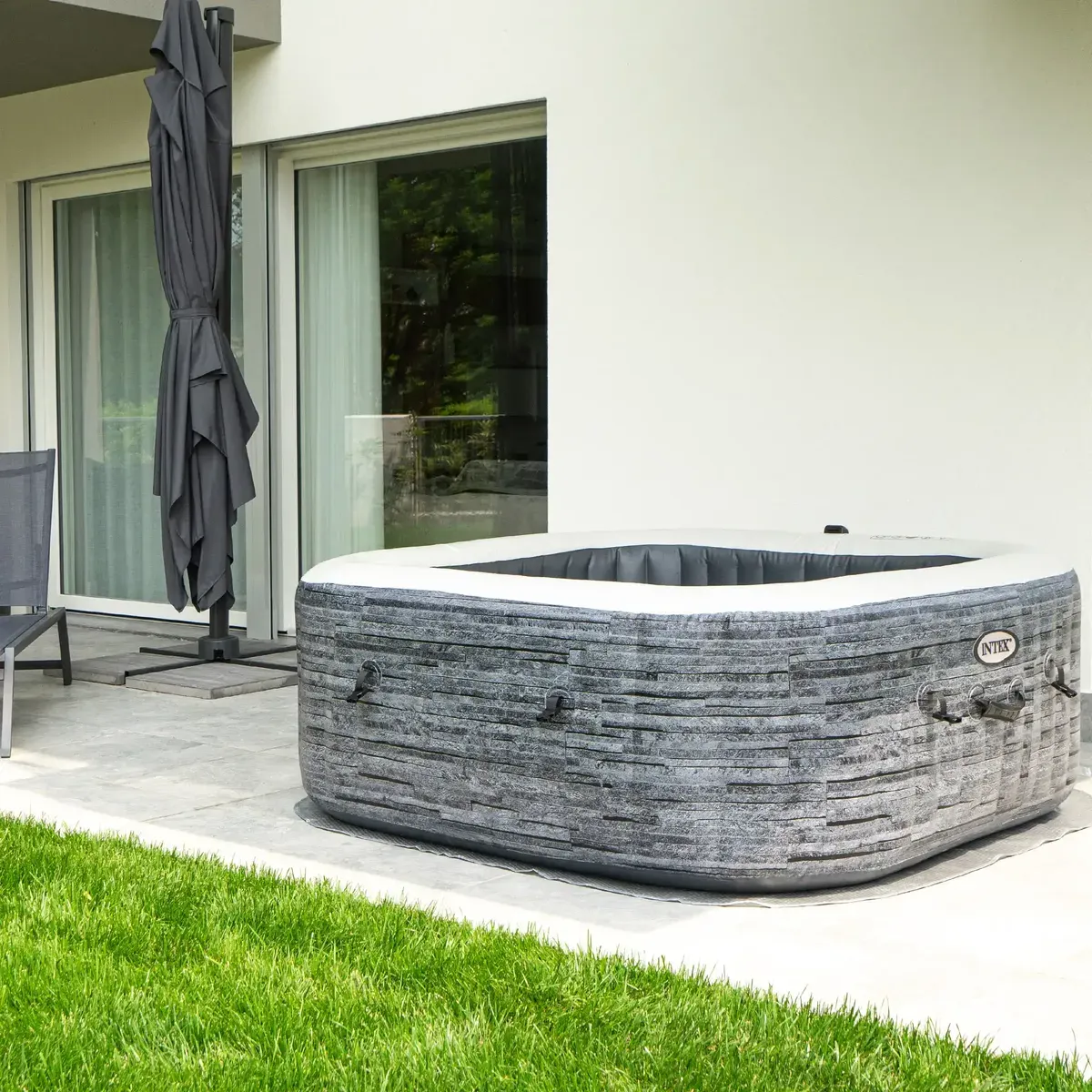 hidromasažni bazen greystone deluxe square bubble spa za 4 osobe - slika 2