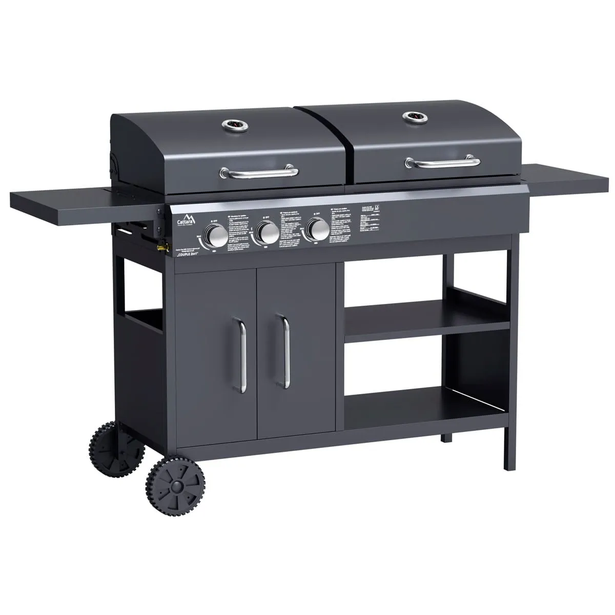 roštilj couple 2u1 plin/ugljen 8.4 kw - slika 2