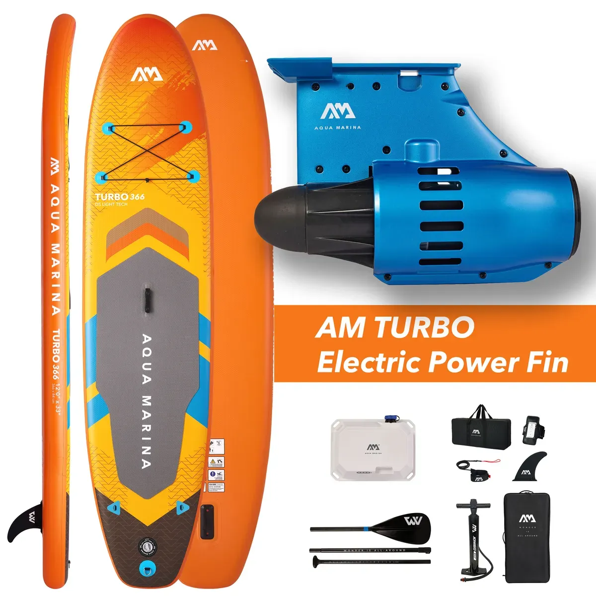 aqua marina turbo 12'00 - sup s motorom - slika 1