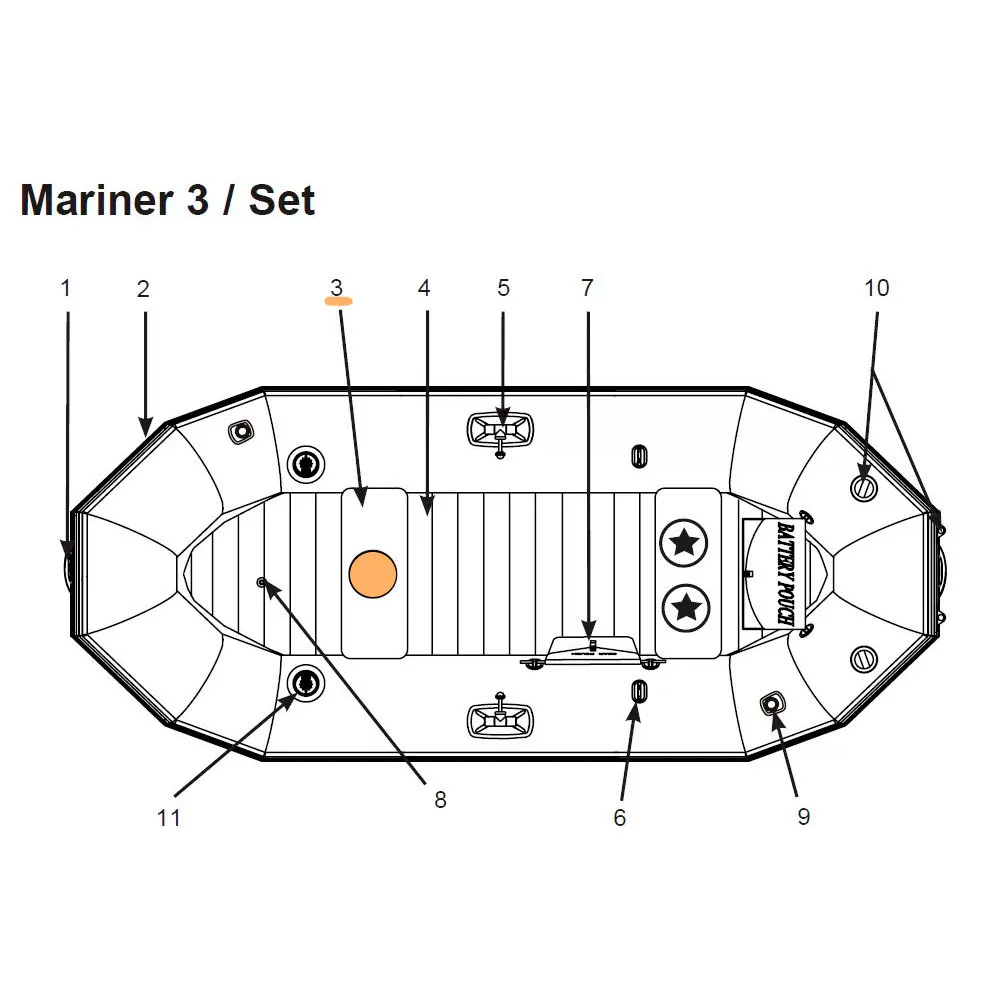 zamjensko originalno sjedalo za čamac intex mariner 3 - slika 2