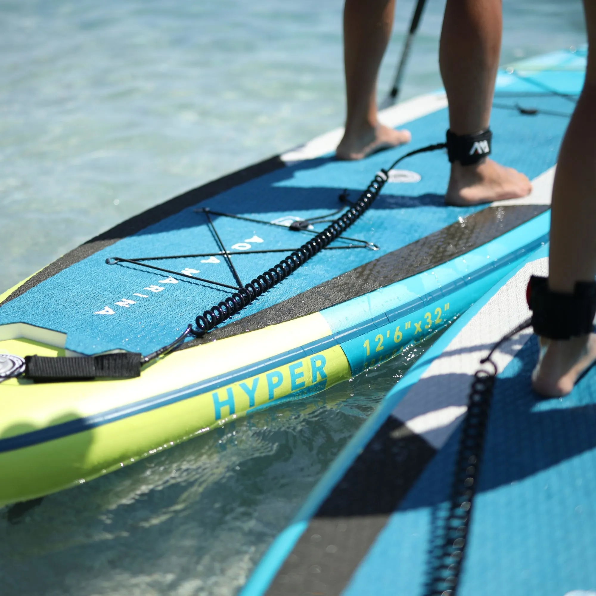 sigurnosna vezica aqua marina paddle board coil leash, 305 cm - slika 2