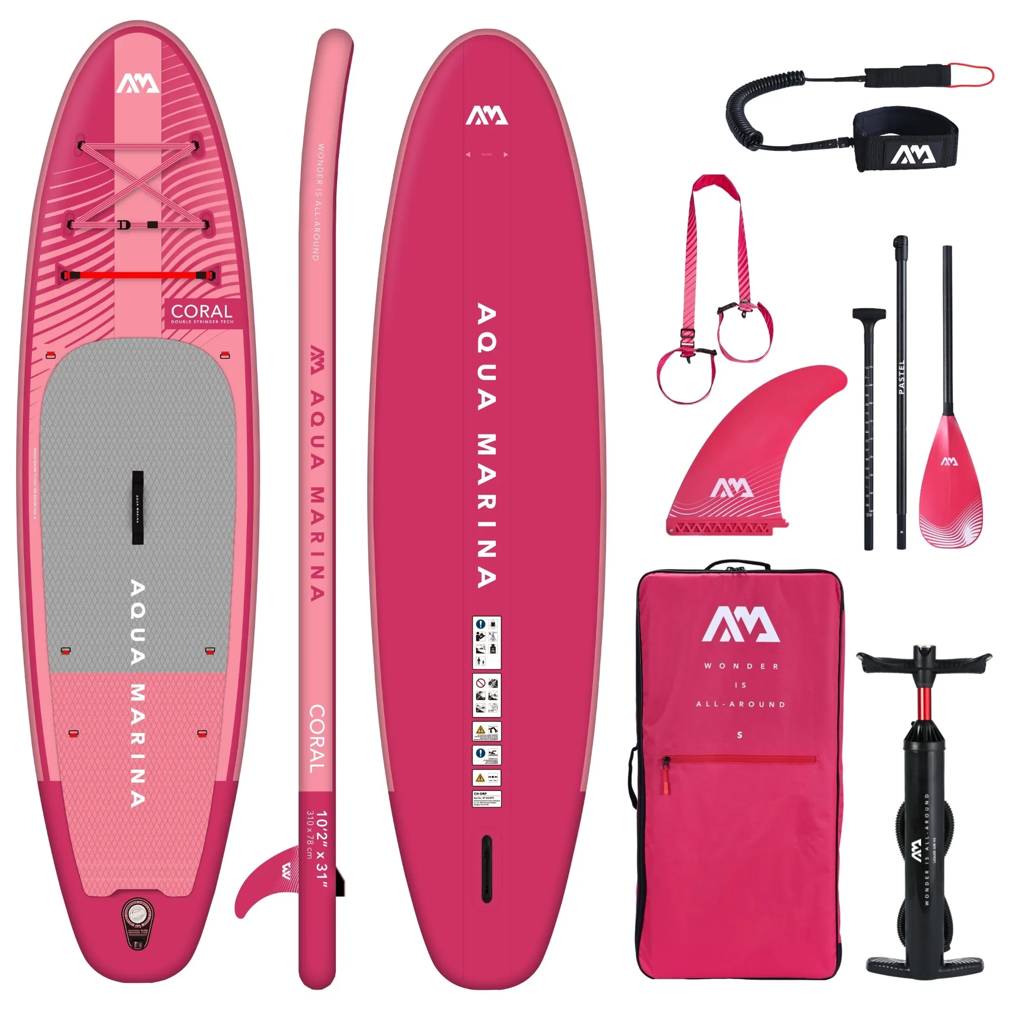 SUP Daska Coral Raspberry 10'2 s veslom by Aqua Marina - London