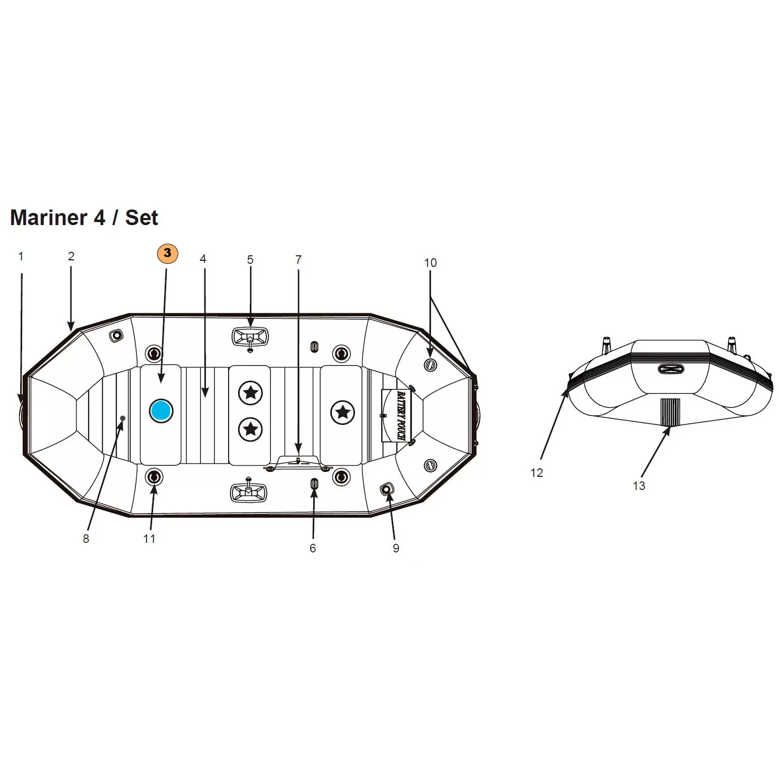 zamjensko originalno sjedalo za čamac intex mariner 4 br3 - slika 2