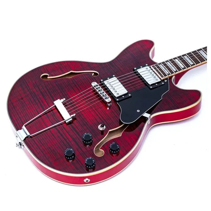 grote gt335-02 red ili brown električna gitara - slika 5