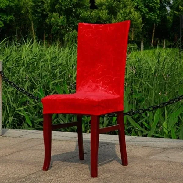 univerzalne plišane navlake za stolice foral velvet - slika 3