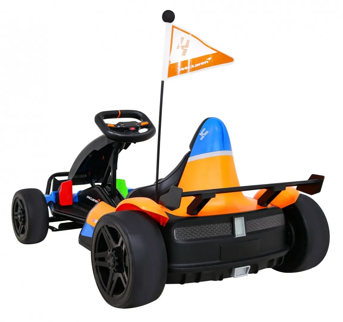licencirani go-kart na akumulator mclaren drift - narančasti - slika 3