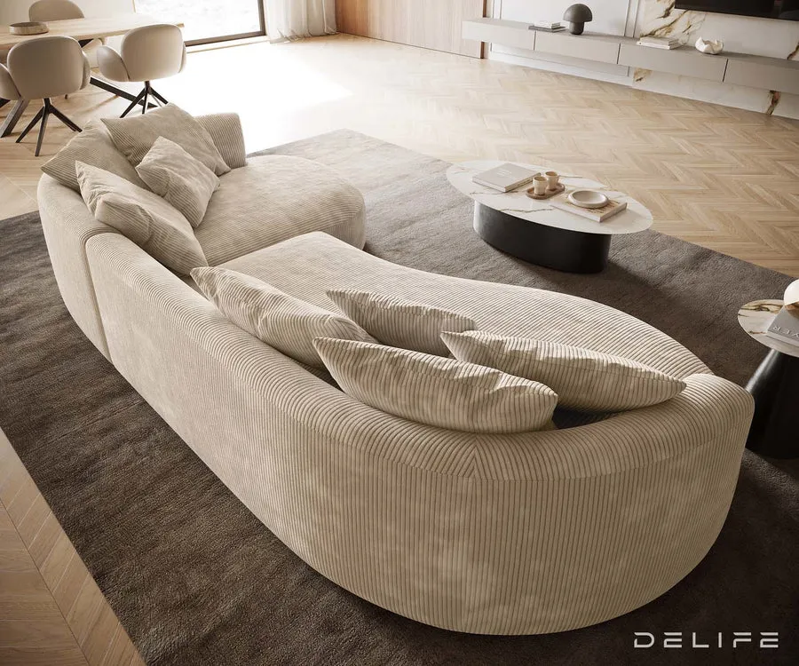 sofa edina 328x166cm, materijal: rebrasta tkanina - slika 6