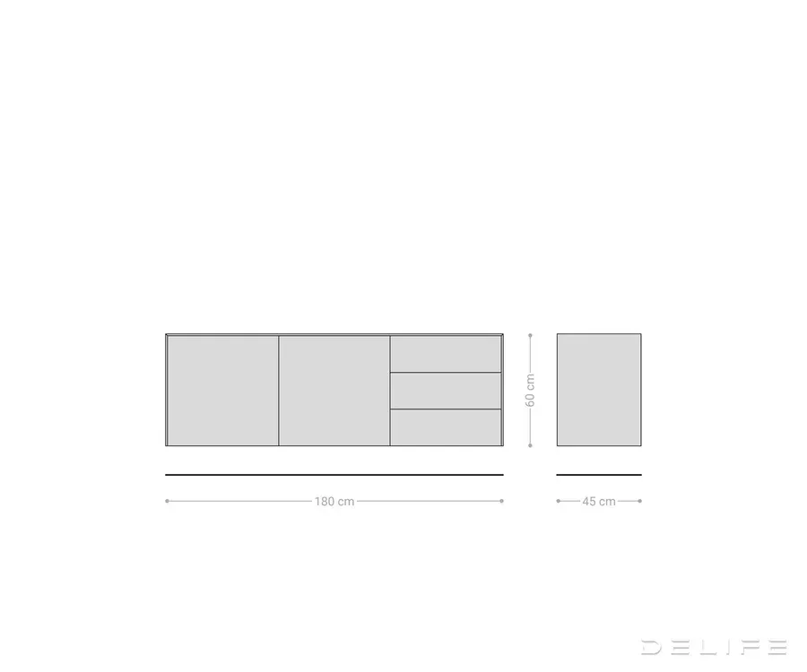 komoda cuor 180x45cm, materijal: keramika laminam sabbia - slika 8