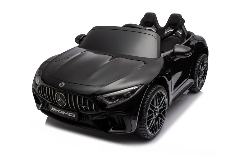 licencirani auto na akumulator mercedes amg sl63 - crni/lakirani - slika 3
