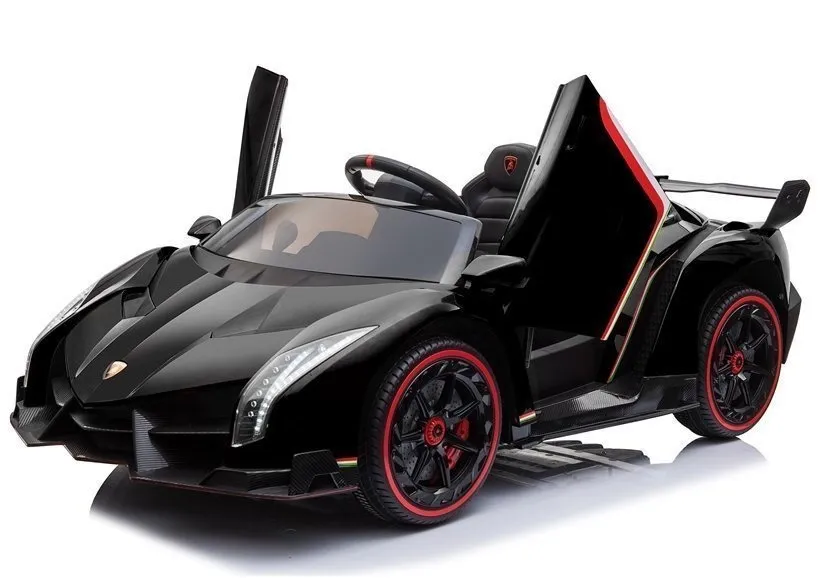 licencirani auto na akumulator lamborghini veneno 4x4 + mp4 - crni - slika 7