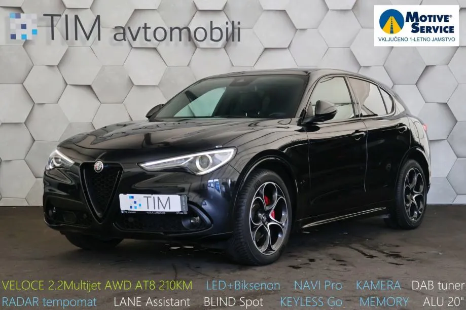 Alfa Romeo Stelvio Veloce 2.2Multijet Q4 AT8 210KM DAB NAVI KAMERA - Ljubljana