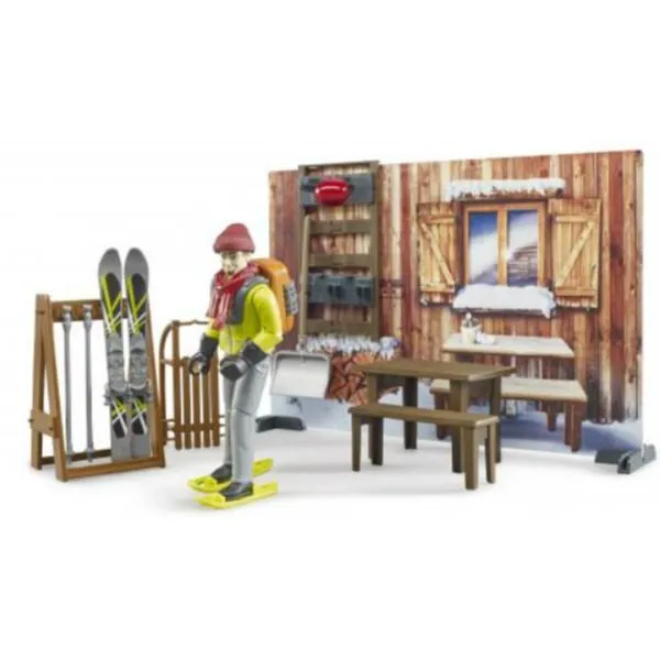 bruder set planinarski dom sa snowmobilom - slika 2