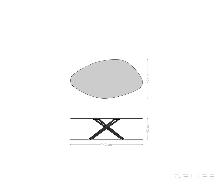 klub stolić edge 140x76cm, materijal: keramika emperador - slika 7