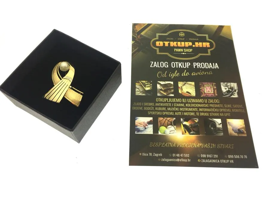 zlatni broš s biserom 6,17g (14k) r1, rate-akcija - slika 3