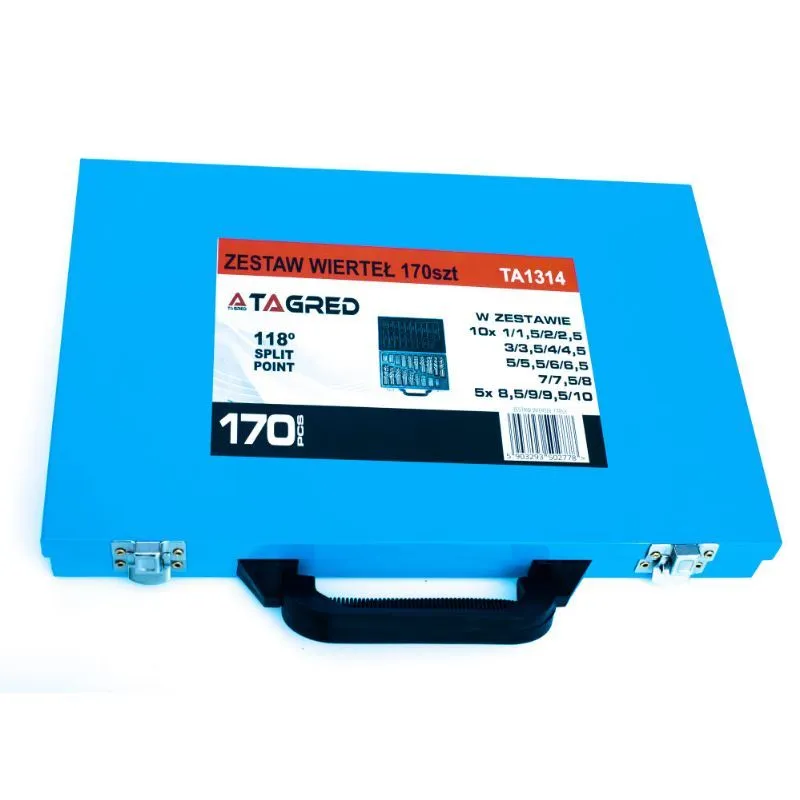 set svrdla za metal, 170 komada, titan - slika 2