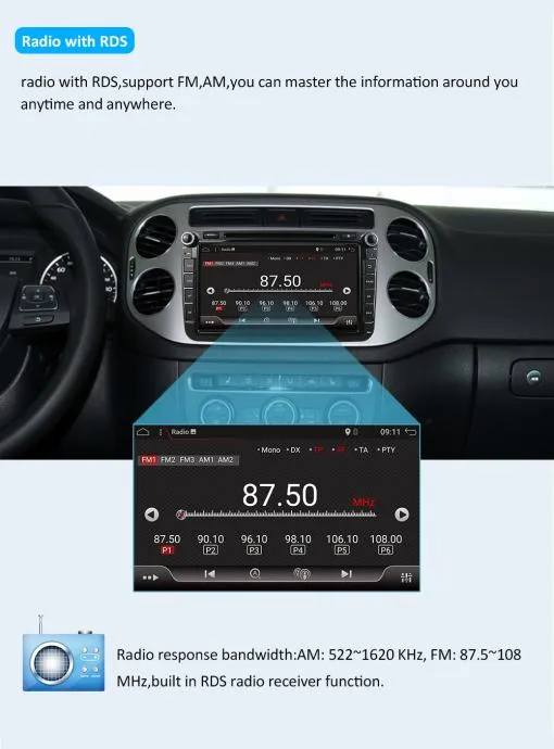 vw tiguan škoda fabia original android 10 multimedija parking kamera - slika 16