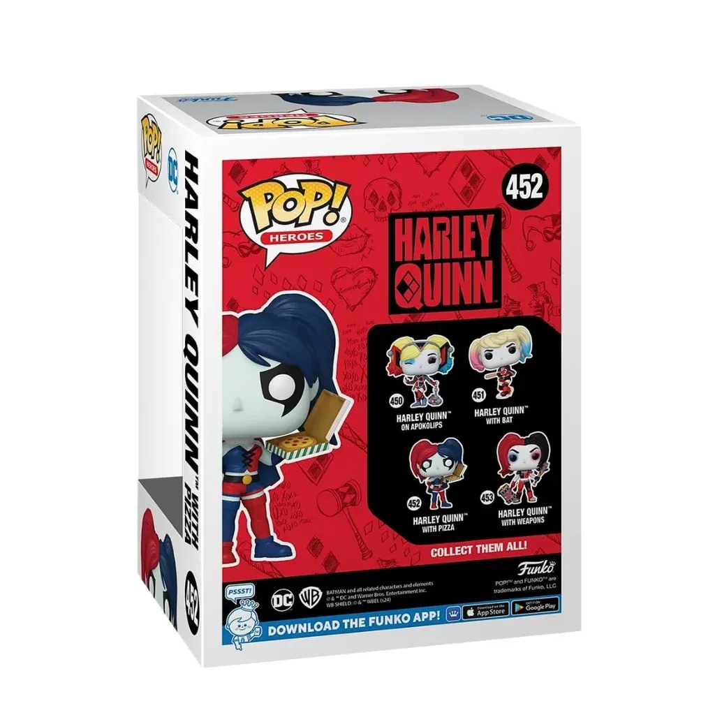 funko pop! heroes: dc comics – harley quinn with pizza #452 - slika 2