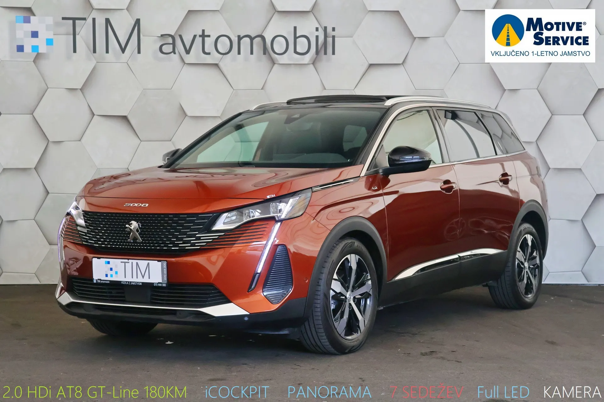 Peugeot 5008 2.0BlueHDi AT8 GT-Line 180KM PANO LED DAB 7sejedala - Celje