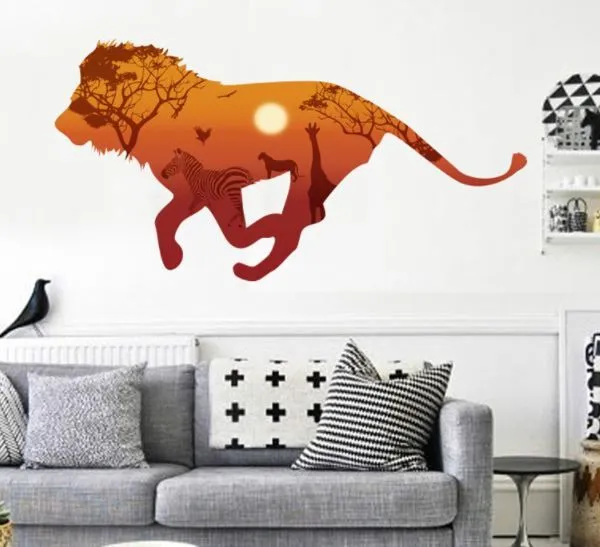 wall sticker ogromna naljepnica lav 130 x 67 cm - slika 4