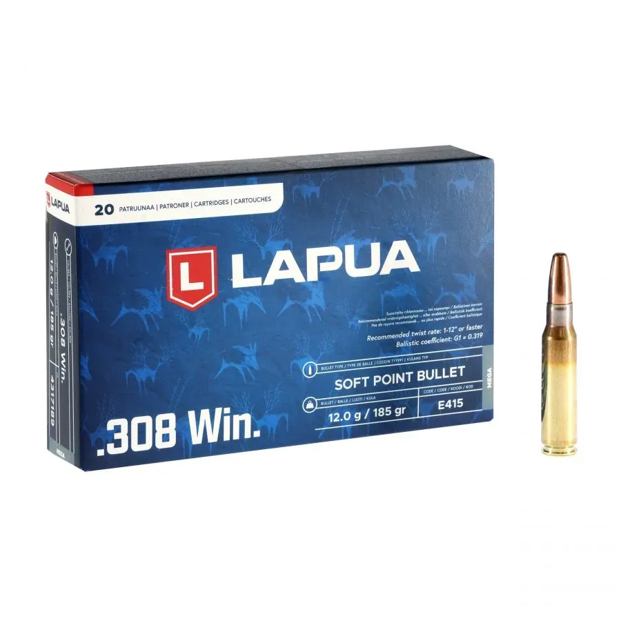 Karabinsko streljivo LAPUA MEGA .308 Win. 12,0g - Poreč