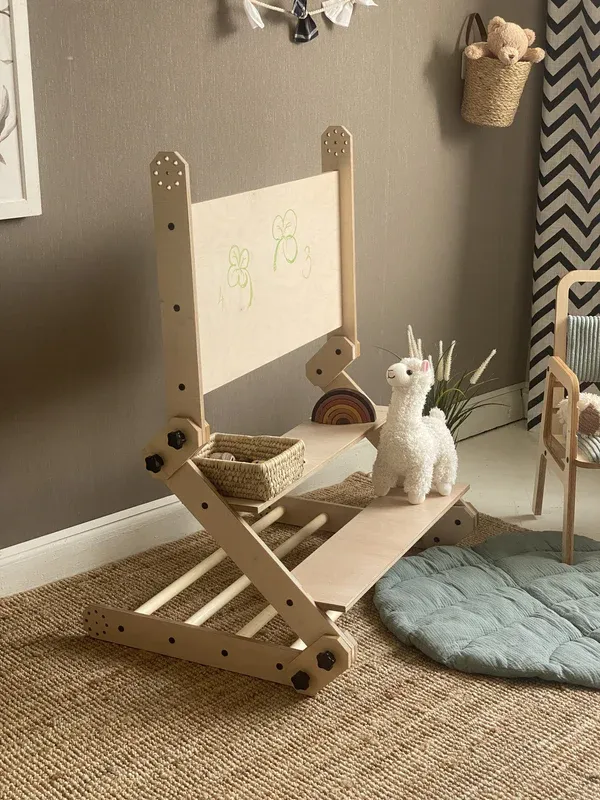montessori set za penjanje / stol / ploča za crtanje nabu - slika 15