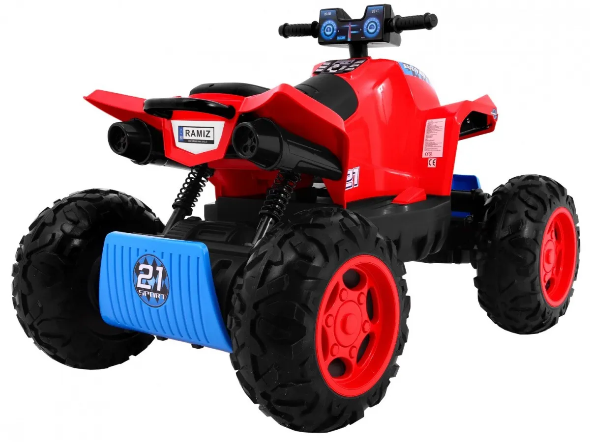 quad na akumulator sport run 4 x 4 - crveni - slika 6