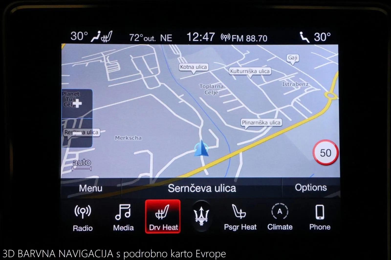 maserati ghibli diesel 3.0d v6 aut 275ks adapt.led radartemp - slika 14