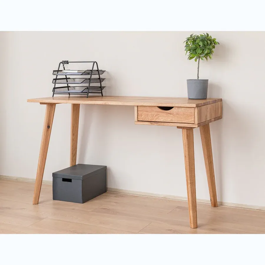 uredski stol simona 120x55 cm, materijal: masivno drvo hrast - slika 3
