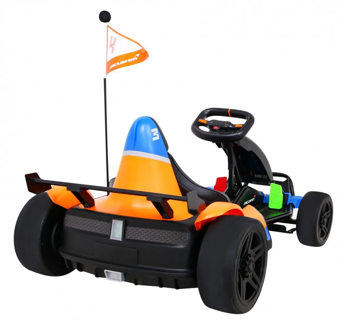 licencirani go-kart na akumulator mclaren drift - narančasti - slika 6