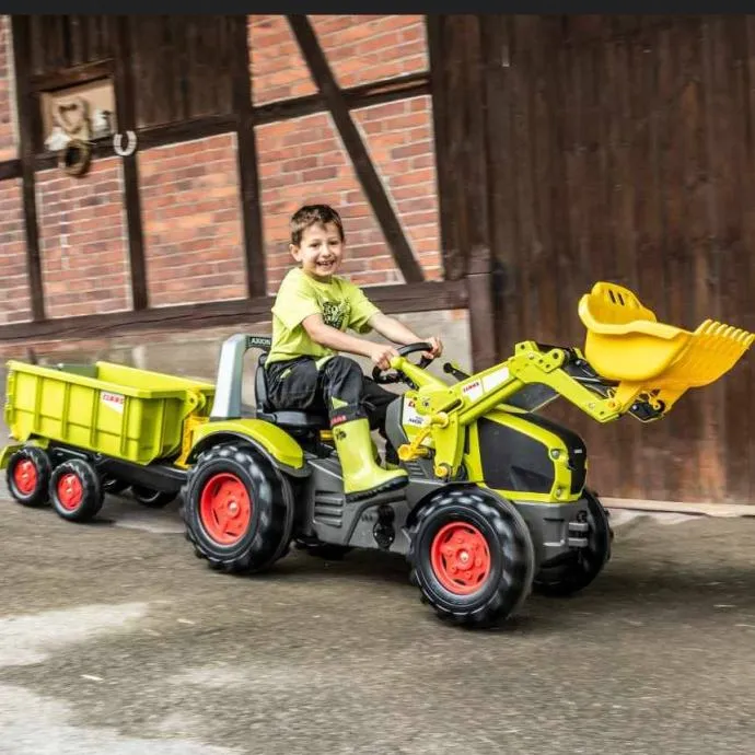rolly toys x-trac premium claas traktor na pedale sa utovarivačem - slika 2