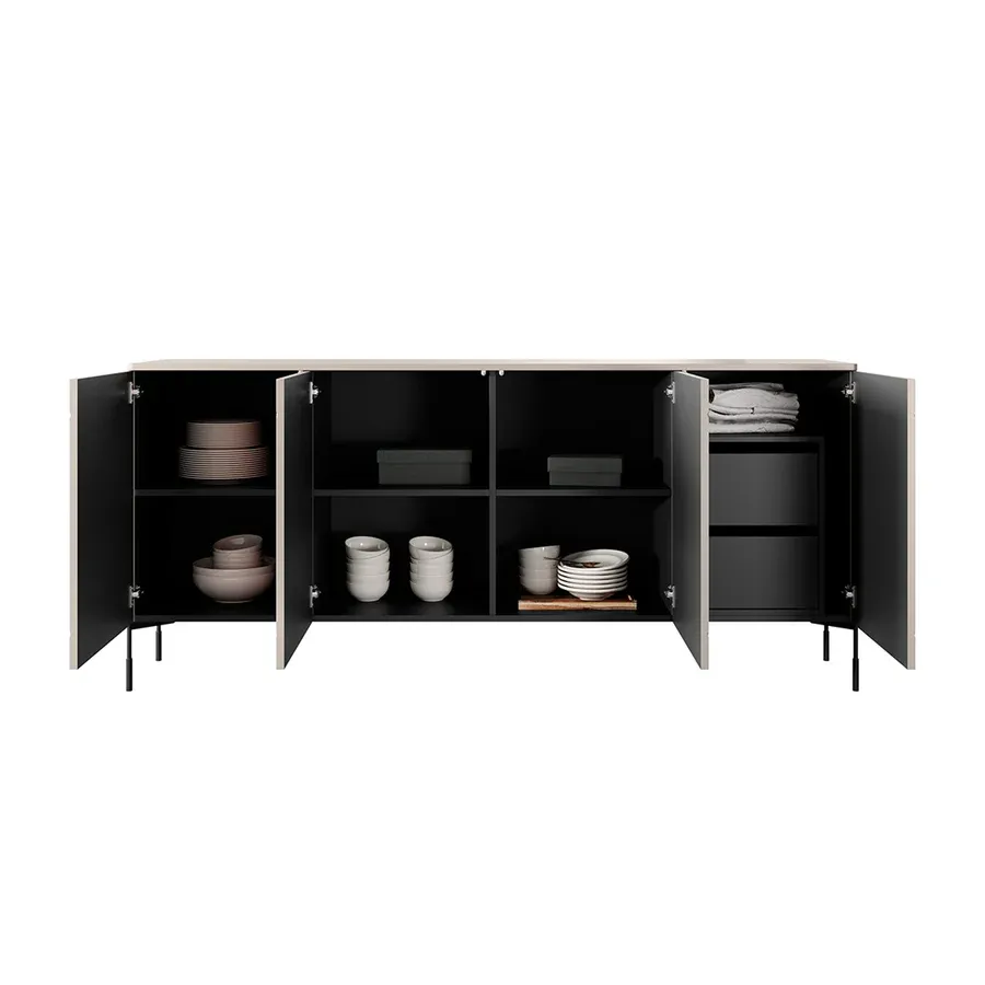 komoda sonatia 200cm, 4 vrata i 2 ladice, materijal: mdf - slika 3