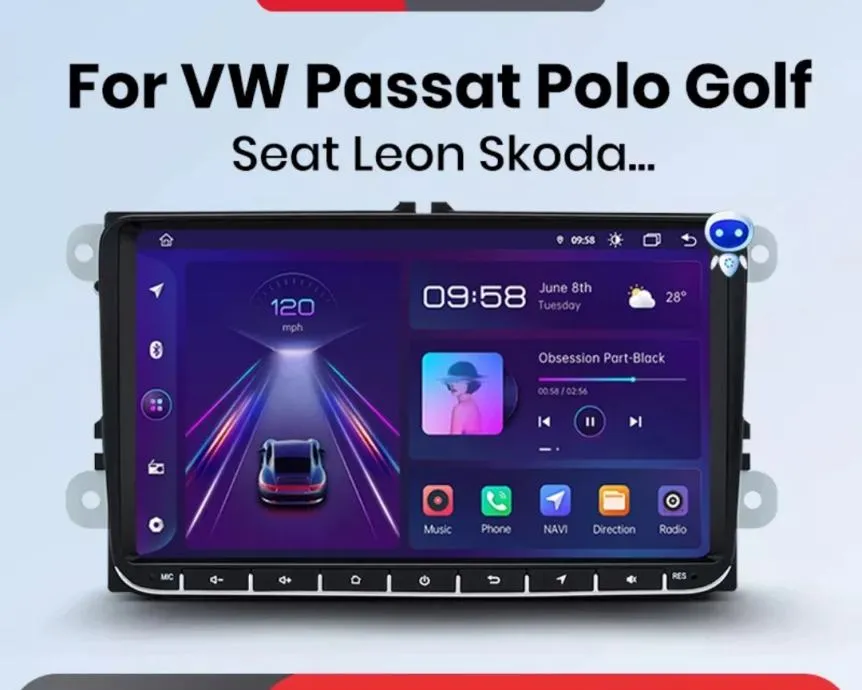 original radio za vw golf 5 6 polo škodu passat b6 b7 multimedija wifi - slika 18
