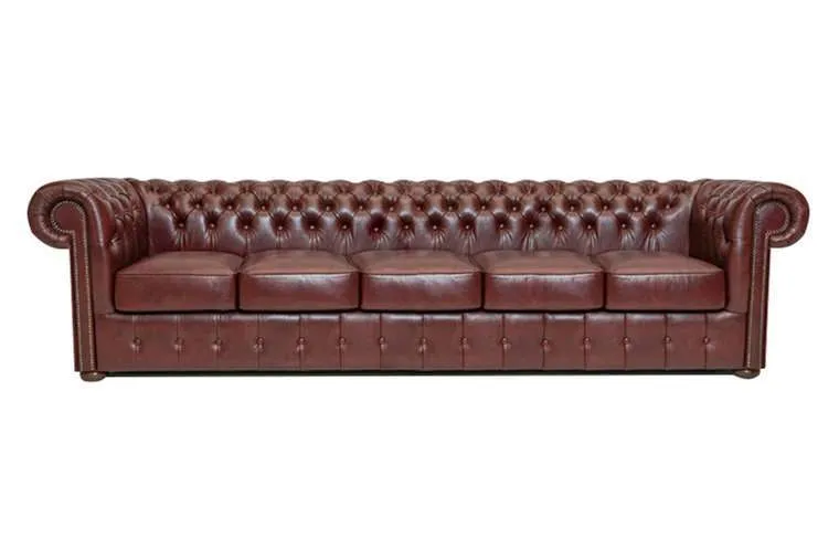 Chesterfield Garnitura Class Leather | 5-sjedišta | Cloudy Red - Ježdovec, Zagreb
