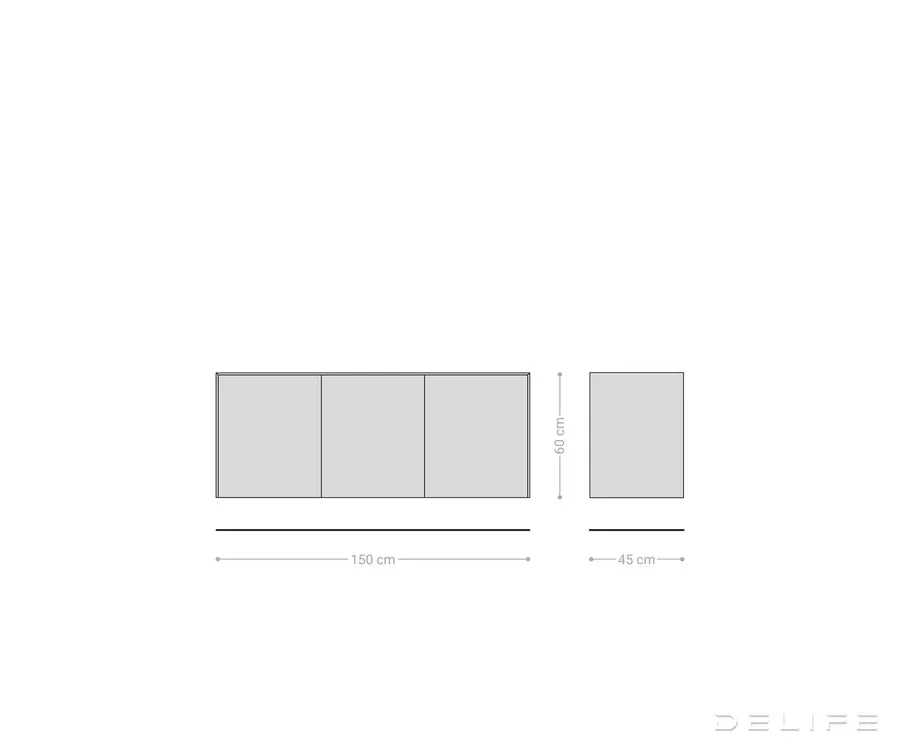 komoda cuor 150x45cm, materijal: keramika laminam travertino bianco - slika 7