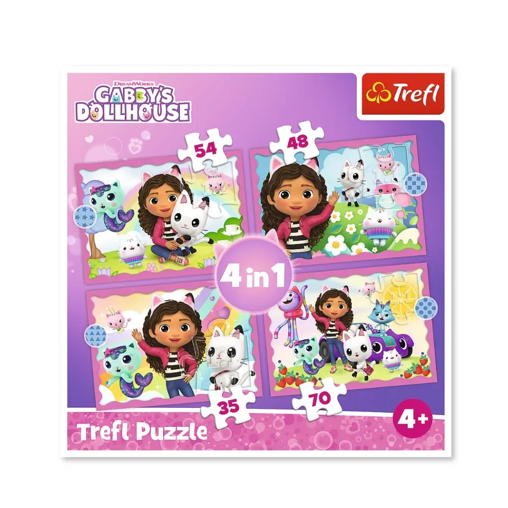 gabby’s dollhouse 4-in-1 puzzle – holiday recollection - slika 2