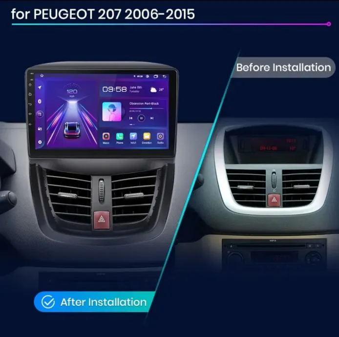 original android za peugeot 207 2006-2015 multimedija gps + kamera - slika 8