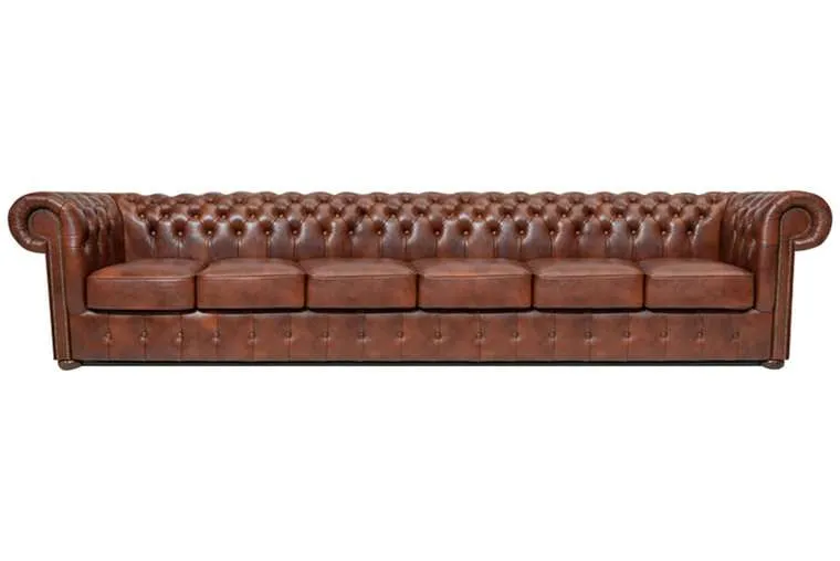 Chesterfield Garnitura Class Leather | 6-sjedišta | Cloudy Brown Old - Ježdovec, Zagreb
