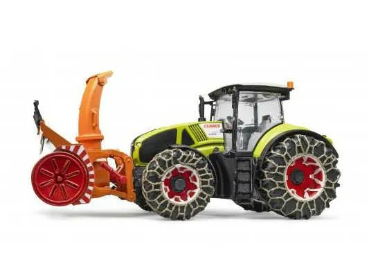bruder traktor claas axion 950 sa lancima za snijeg i čistačem snijega - slika 2