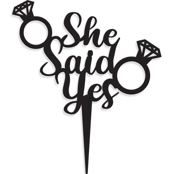 Topper za tortu – She Said Yes - Osijek