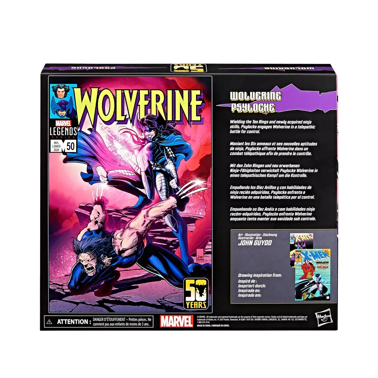 marvel legends series: wolverine and psylocke figure, 15cm - slika 11