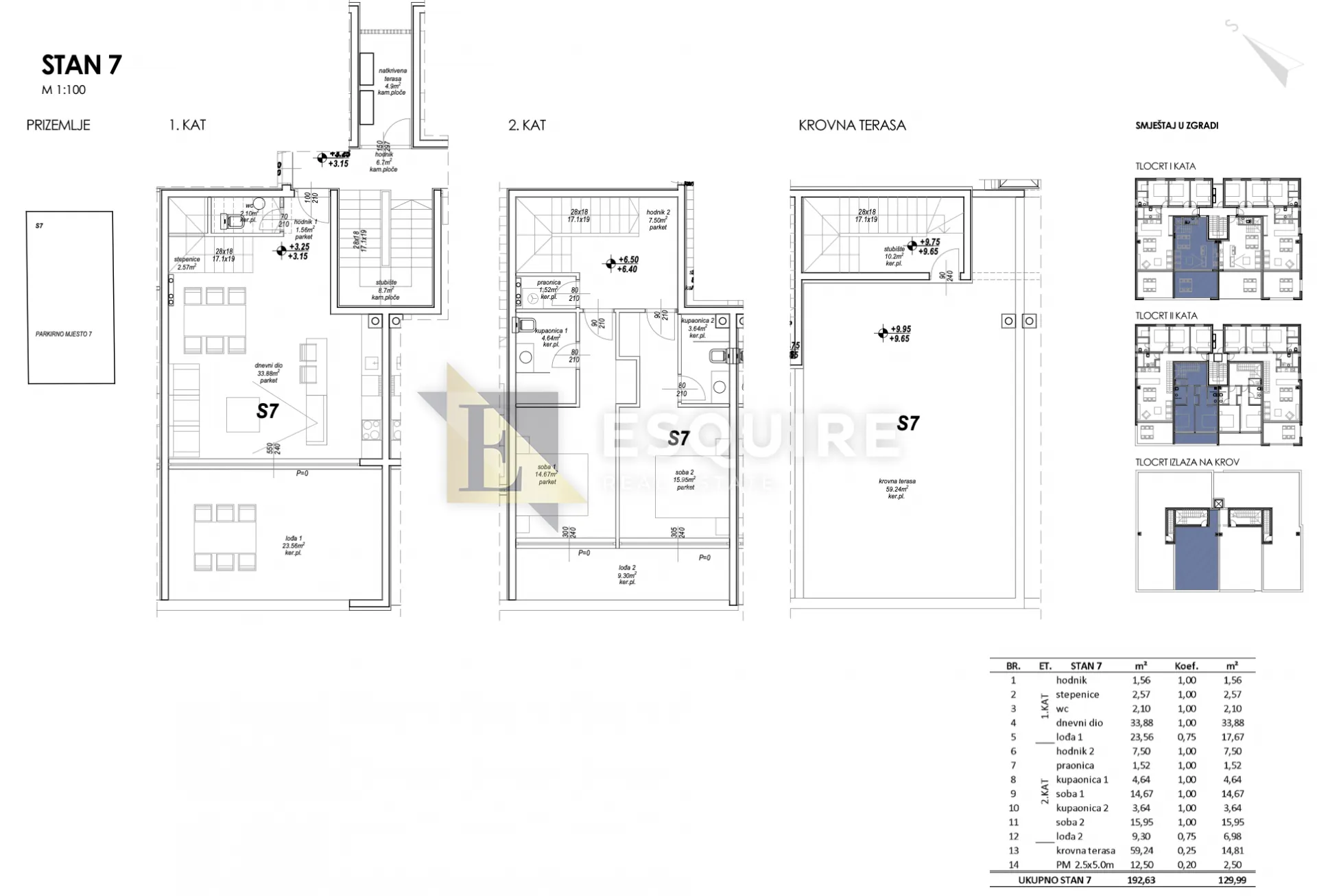 privlaka - dvosoban troetažni stan s7, useljivo - 130m2 - slika 29