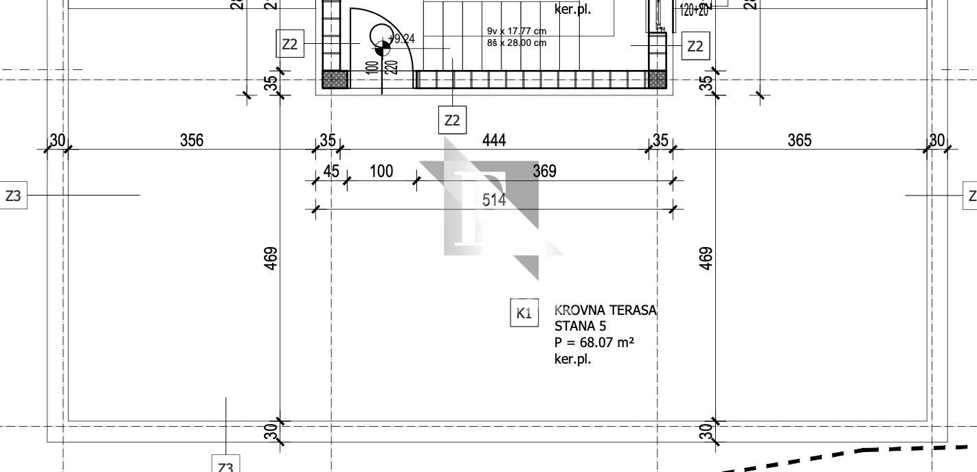 zadar - bili brig dvosoban penthouse s5 na 2. katu - 85m2 - slika 20
