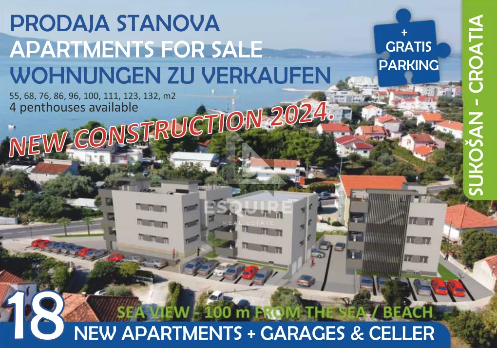 zadar - sukošan - a-s5 - dvosoban penthouse 100m od plaže - 111m2 - slika 36