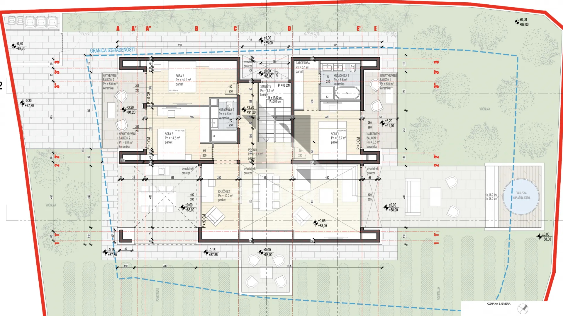 crno - građevinski teren s gotovim projektom obiteljske kuće - 750m2 - slika 12