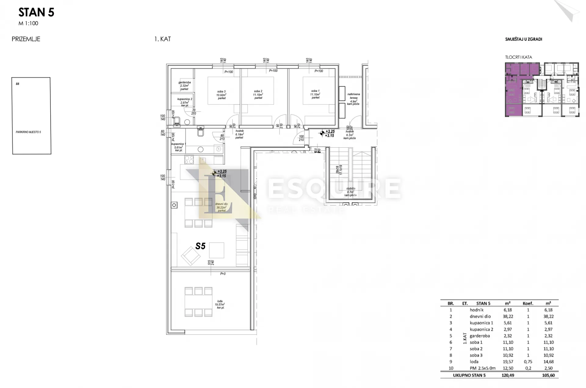 privlaka - trosoban stan s5 na 1. katu, useljivo - 106m2 - slika 24