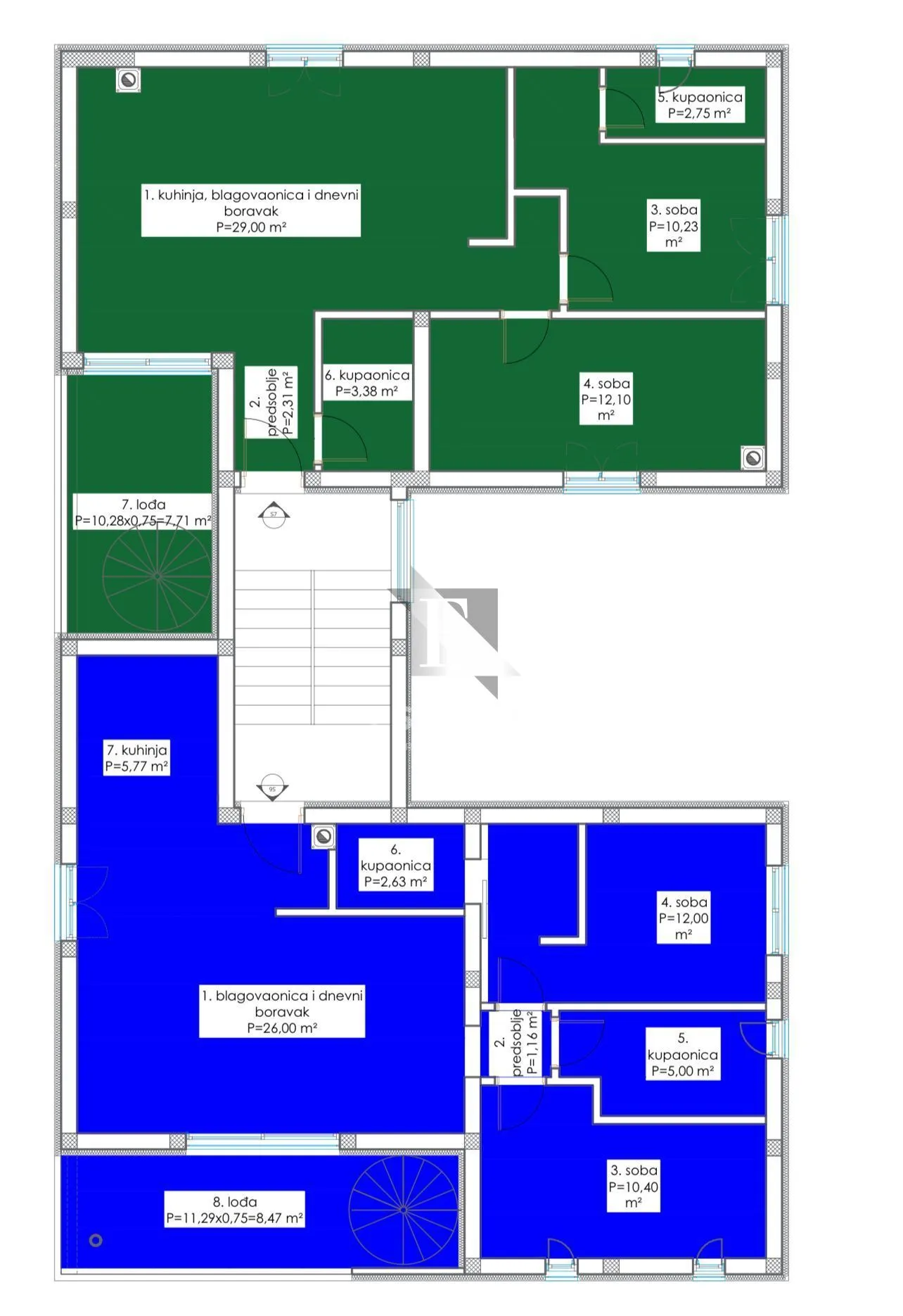 zadar - borik - dvosoban penthouse na top lokaciji - 95m2 - slika 39