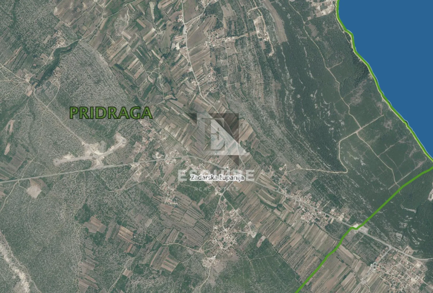pridraga - građevinsko zemljište - 1094m2 - slika 1