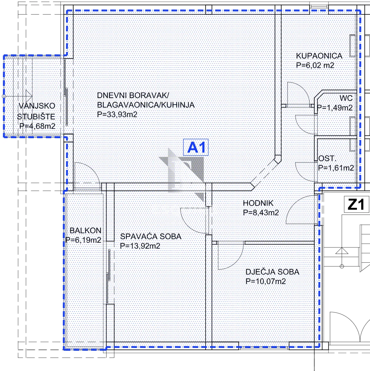 privlaka - dvosoban stan a1 s vrtom - 93m2 - slika 30